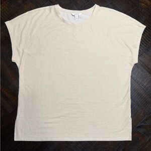 Banana Republic Lightweight Cream Short Sleeve Knit Top